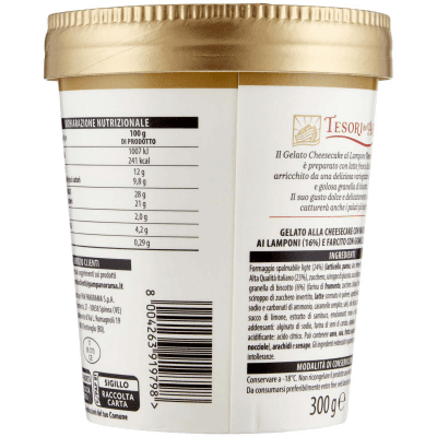 TESORI DELL'ARCA Gelato Cheesecake al Lampone 300 g – immagine 11
