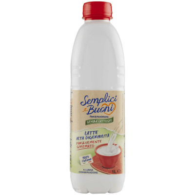 SEMPLICI E BUONI Senza Lattosio Latte Alta Digeribilità Parzialmente Scremato UHT 1L – immagine 9