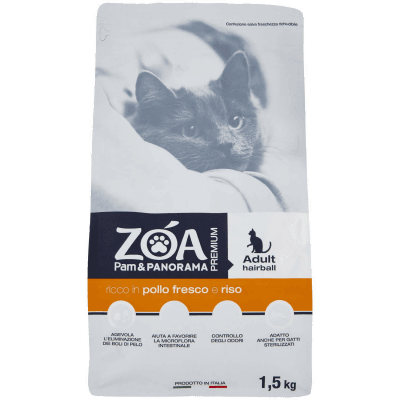 ZOA PREMIUM Adult hairball ricco in pollo fresco e riso 1,5 kg – immagine 9