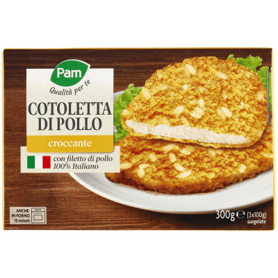 PAM Qualità per te Cotoletta di Pollo croccante surgelate 3 x 100 g – immagine 9