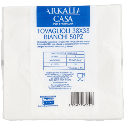 ARKALIA CASA Tovaglioli Resistenti 2 Veli 38x38 50 pz – immagine 11