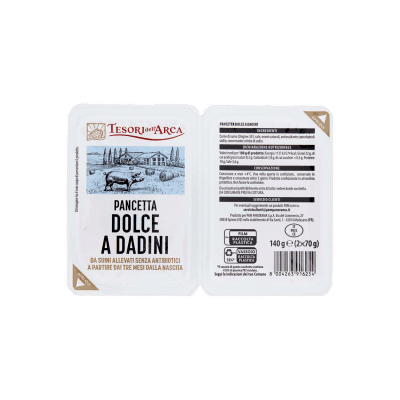 TESORI DELL'ARCA Pancetta Dolce a Dadini 2 x 70 g – immagine 9