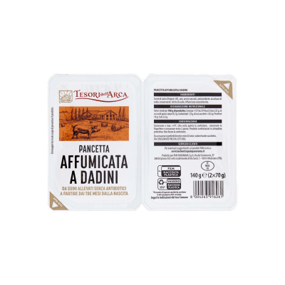 TESORI DELL'ARCA Pancetta Affumicata a Dadini 2 x 70 g – immagine 9