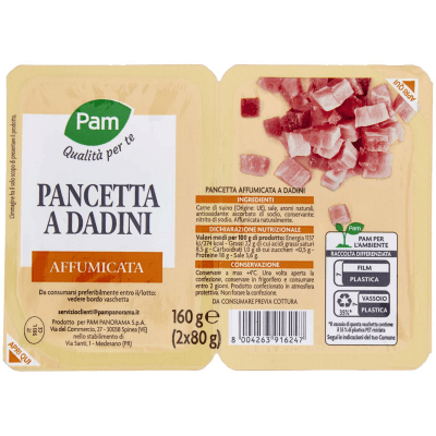 PAM Qualità per te Pancetta a Dadini Affumicata 2 x 80 g – immagine 9