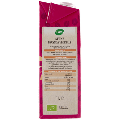 PAM Avena Biologica Bevanda Vegetale 1 L – immagine 10