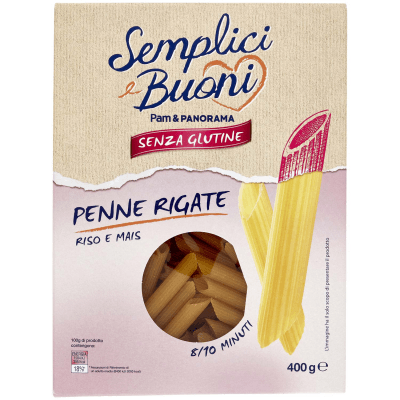 SEMPLICI E BUONI Senza Glutine Penne Rigate Riso e Mais 400 g – immagine 9