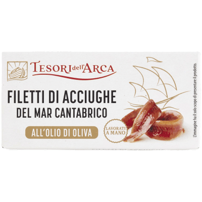 TESORI DELL'ARCA Filetti di Acciughe del Mar Cantabrico all'Olio di Oliva 46 g – immagine 9