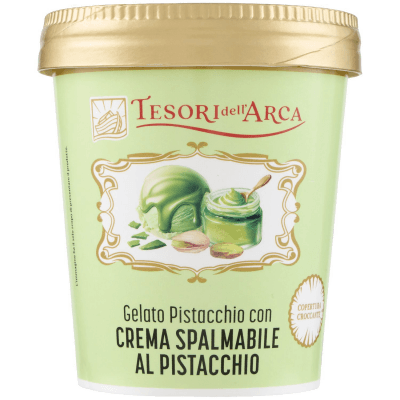 TESORI DELL'ARCA Gelato Pistacchio con Crema Spalmabile al Pistacchio 230 g – immagine 9