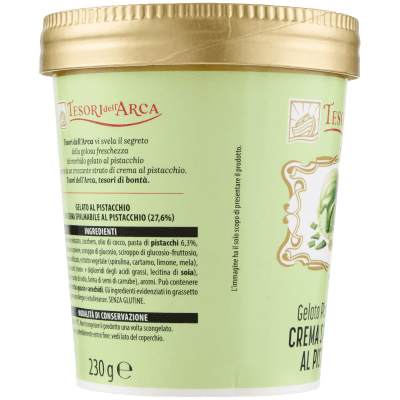 TESORI DELL'ARCA Gelato Pistacchio con Crema Spalmabile al Pistacchio 230 g – immagine 10