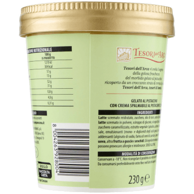 TESORI DELL'ARCA Gelato Pistacchio con Crema Spalmabile al Pistacchio 230 g – immagine 11