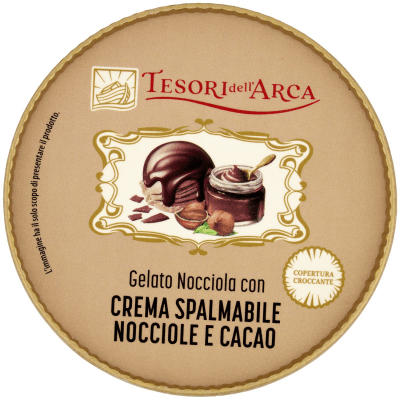 TESORI DELL'ARCA Gelato Nocciola con Crema Spalmabile Nocciole e Cacao 230 g – immagine 13