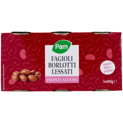 PAM Fagioli Borlotti Lessati 3 x 400 g – immagine 11