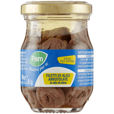 PAM PANORAMA Filetti di Alici Arrotolate in olio d'oliva 90 g – immagine 9