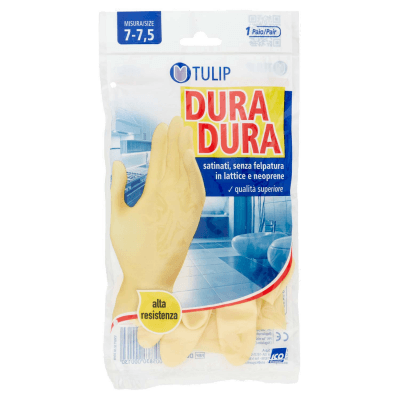 Guanti satinati, senza felpatura in lattice e neoprene Misura 7-7,5 1 Paio Tulip Dura Dura – immagine 9