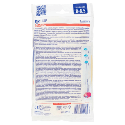 Tulip Dura Dura Guanti satinati, senza felpatura in lattice e neoprene Misura 8-8,5 1 Paio – immagine 11