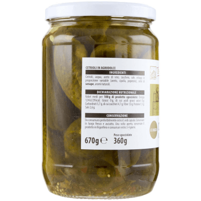 TESORI DELL'ARCA Cetrioli in Agrodolce 670 g – immagine 10