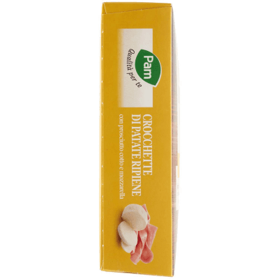 PAM PANORAMA Crocchette di Patate Ripiene con mozzarella e prosciutto cotto surgelate 315g (63g x 5) – immagine 10