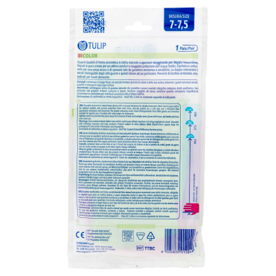 Tulip Bicolor guanti felpati in lattice Misura 7-7,5 1 paio – immagine 11