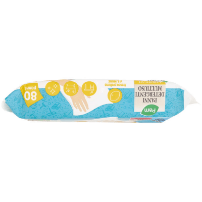 PAM Panni Detergenti Multiuso Umidificati fresco profumo di Limone 20x18 cm* 80 pz – immagine 13