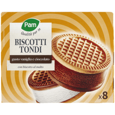 PAM Qualità per te Biscotti Tondi gusto vaniglia e cioccolato 8 x 35 g – immagine 9
