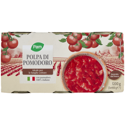 PAM PANORAMA Polpa di Pomodoro 1200g (400g x 3) – immagine 9