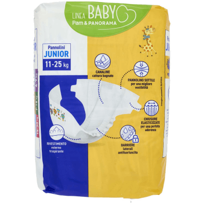 PAM PANORAMA Linea Baby Pannolini Junior Taglia 5 11-25 Kg 16 pz – immagine 11