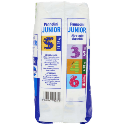 PAM PANORAMA Linea Baby Pannolini Junior Taglia 5 11-25 Kg 16 pz – immagine 12