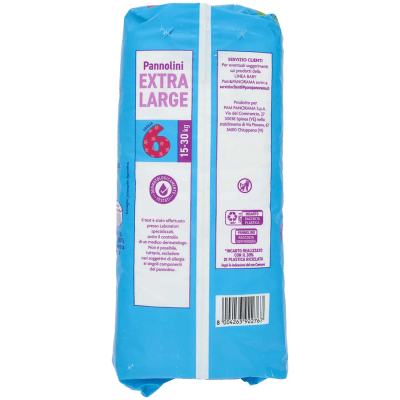 PAM PANORAMA Linea Baby Pannolini Extra Large Taglia 6 15-30 Kg 14 pz – immagine 10