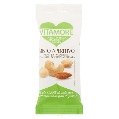 Misto aperitivo arachidi mandorle anacardi noci di macadamia 25g – immagine 2