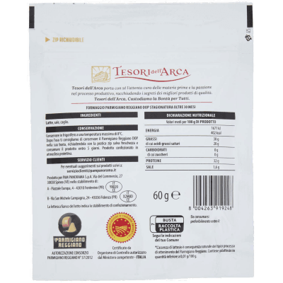 TESORI DELL'ARCA Parmigiano Reggiano DOP Grattugiato Stagionato Oltre 30 Mesi 60 g – immagine 11