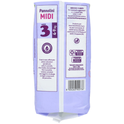 PAM PANORAMA Linea Baby Pannolini Midi Taglia 3 4-9 Kg 20 pz – immagine 10