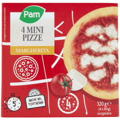 PAM 4 Mini Pizze Margherita surgelate 4 x 80 g – immagine 9