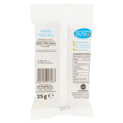 Semplicemente frutta ananas essiccato 25g – immagine 4