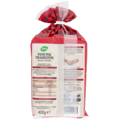 PAM Pane per Tramezzini Grano Tenero 400 g – immagine 11