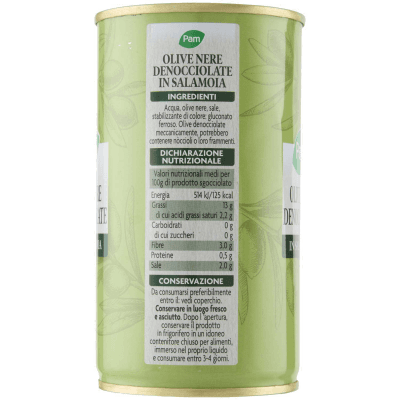 PAM Olive Nere Denocciolate in Salamoia 350 g – immagine 12