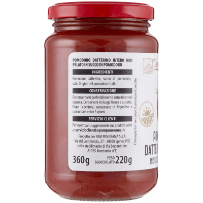 TESORI DELL'ARCA Pomodoro Datterino Intero in Succo di Pomodoro 360 g – immagine 10