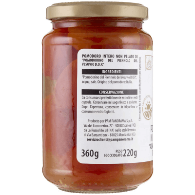 TESORI DELL'ARCA Pomodoro Intero in Acqua e Sale di "Pomodorino del Piennolo del Vesuvio DOP" 360 g – immagine 10