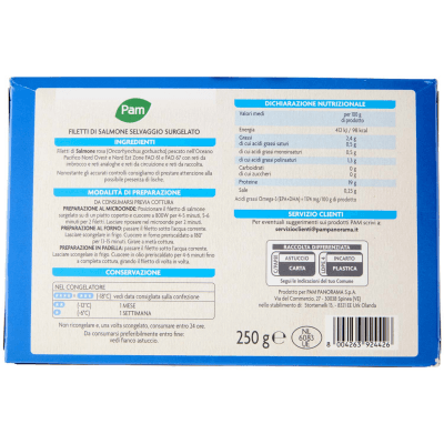 PAM Cuori di Filetto di Salmone Selvaggio dell'Alaska Surgelati 250 g – immagine 11