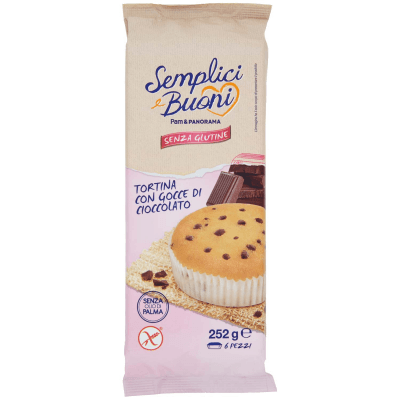 SEMPLICI E BUONI Senza Glutine Tortina con Gocce di Cioccolato 252g (42g x 6) – immagine 9