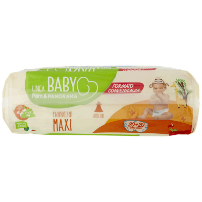 PAM PANORAMA Linea Baby Pannolini Maxi Taglia 4 7-18kg 20 + 20 pz – immagine 13