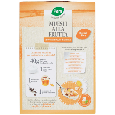 PAM Qualità per te Muesli alla Frutta morbidi fiocchi di cereali 375 g – immagine 11