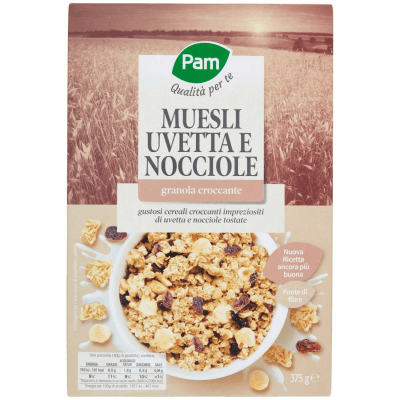 PAM Qualità per te Muesli Uvetta e Nocciole granola croccante 375 g – immagine 9