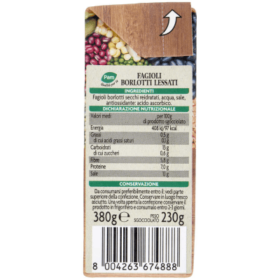 PAM Qualità per te Fagioli Borlotti 380 g – immagine 12