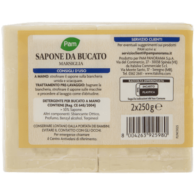 ARKALIA CASA Sapone per Bucato a Mano Marsiglia 500g (250g x 2) – immagine 11