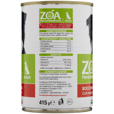 ZOA Adult Bocconi in Salsa con Manzo e Fegato 415 g – immagine 12