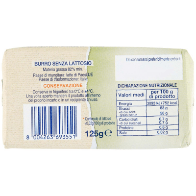 SEMPLICI E BUONI Senza Lattosio Burro 125 g – immagine 11