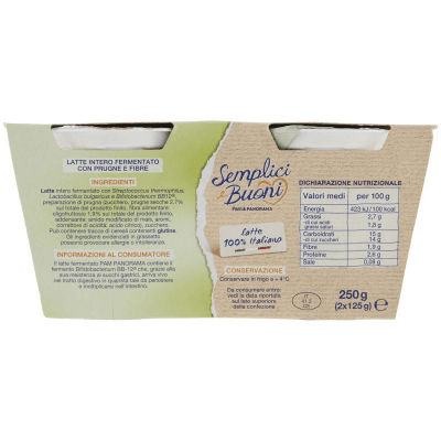 SEMPLICI E BUONI Probiotico con Prugne e Fibre 250 g (125 g x 2) – immagine 11