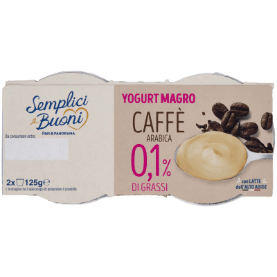 SEMPLICI E BUONI 0,1% di Grassi Yogurt Magro Caffè Arabica 2 x 125 g – immagine 13
