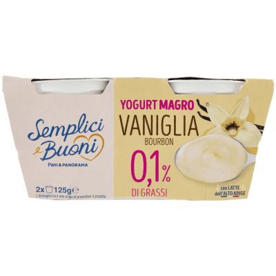 SEMPLICI E BUONI 0,1% di Grassi Yogurt Magro Vaniglia Bourbon 2 x 125 g – immagine 9