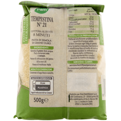 PAM Tempestina N° 21 Pasta di Semola di Grano Duro 500 g – immagine 11